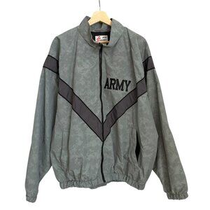 Vintage Mens Reflective Camo Army IPFU Jacket Gray L Retro Streetwear Training